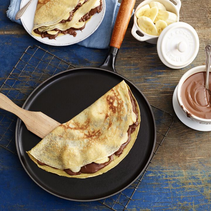 Cast Iron, Crepe Pan with Spreader and Spatula, Matte Black, large 2