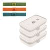 Fresh & Save, Vakuum set lunchboxar, 6-st/L, Semitransparent-Gr&aring;/ Blandade f&auml;rger, Plast, small 1