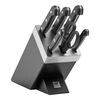 Gourmet, 7-pcs, Bloc de couteaux, Noir mat, small 1