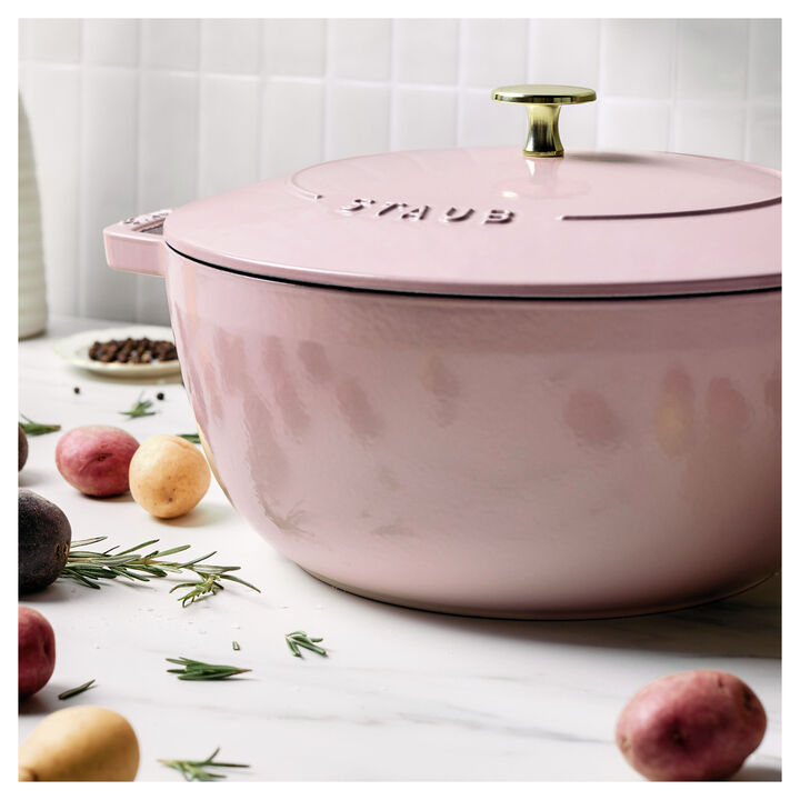 Cast Iron, 5 qt, Essential French Oven, Peony Pink, large 2