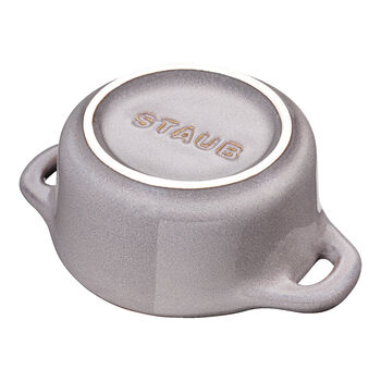 Mini D&ouml;k&uuml;m Tencere | Antik Gri | 10 cm | 200 ml | yuvarlak,,large 3