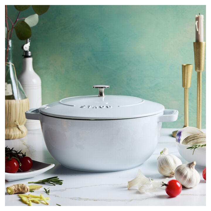 Cast Iron, 5 qt, Essential French Oven, Pure White, large 2