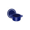 Ceramique, Mini Cocotte 10 cm, rund, Dunkelblau, Keramik, small 6