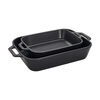 Stoneware, 5-pc, Mixed Baking Dish Set, Matte Black, small 4
