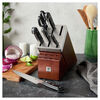 Gourmet, 7-pc, Self-Sharpening Knife Block Set , Brown, small 2