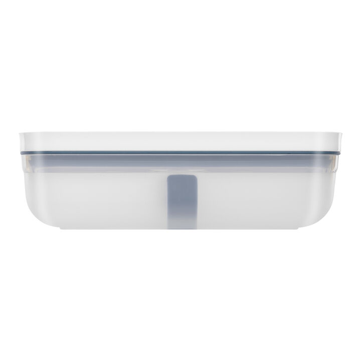 Fresh & Save, Vacuüm brooddoos L plat, Kunststof, semitransparan-La-Mer blauw, large 3