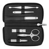 PREMIUM, 6-pcs Leather Zip fastener case black, small 1