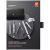 CLASSIC, 5-pc, Leather Manicure Pedicure Set With Nail Clippers, Matte Black, small 8