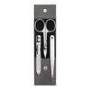 CLASSIC, 3-pcs Leather Snap fastener case anthracite, small 1