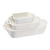 Ceramique, Conjunto para forno S/M/L 3-pe&ccedil;as, Branco marfim, small 1