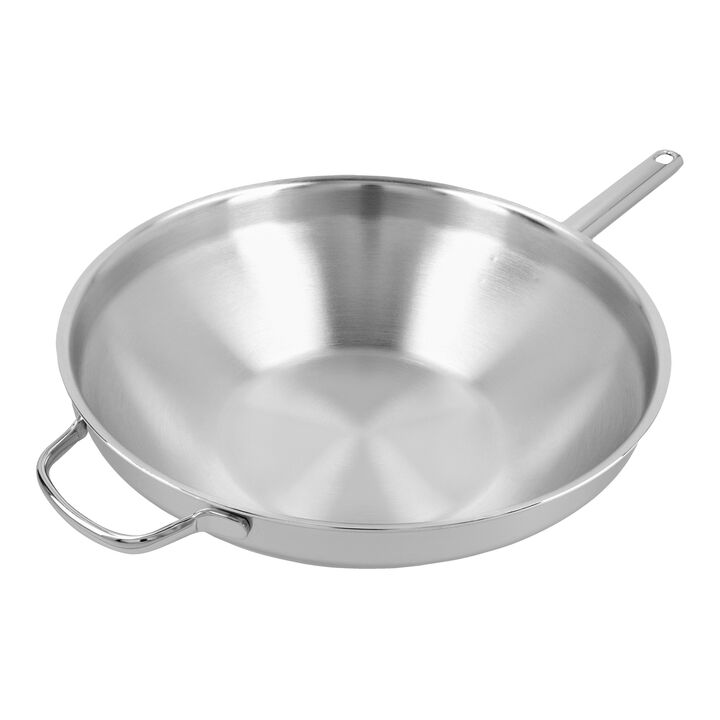 Apollo 7, Wok flacher Boden 32 cm, 18/10 Edelstahl, large 3