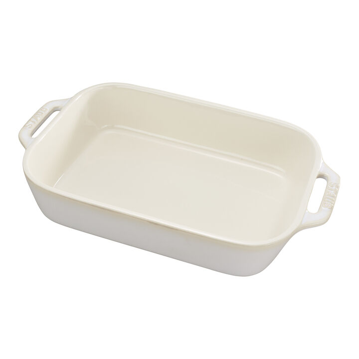 Ceramique, Ovenschaal 27 cm, Rechthoekig, Ivoorwit, large 2