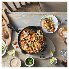 8.5-inch, Traditional Deep Skillet, Matte Black