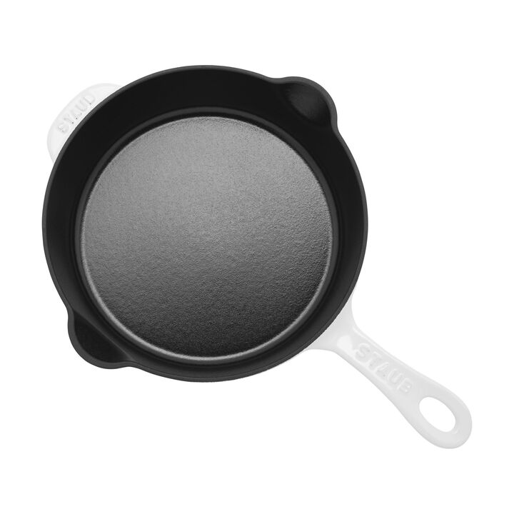 Cast Iron, 8.5-inch, Traditional Deep Skillet, Pure White, large 3