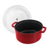 Cast Iron, 4 qt, Round, Glass Lid Dutch Oven, Cherry, small 3