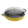Cast Iron, 3.5 qt, Braiser With Glass Lid, Citron - Factory Second, small 1