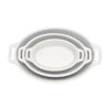 Stoneware, 3-pc, Oval, Bakeware Set, White, small 2