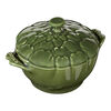 Stoneware, 0.475 qt, Artichoke, Petite Dutch Oven, Basil, small 1