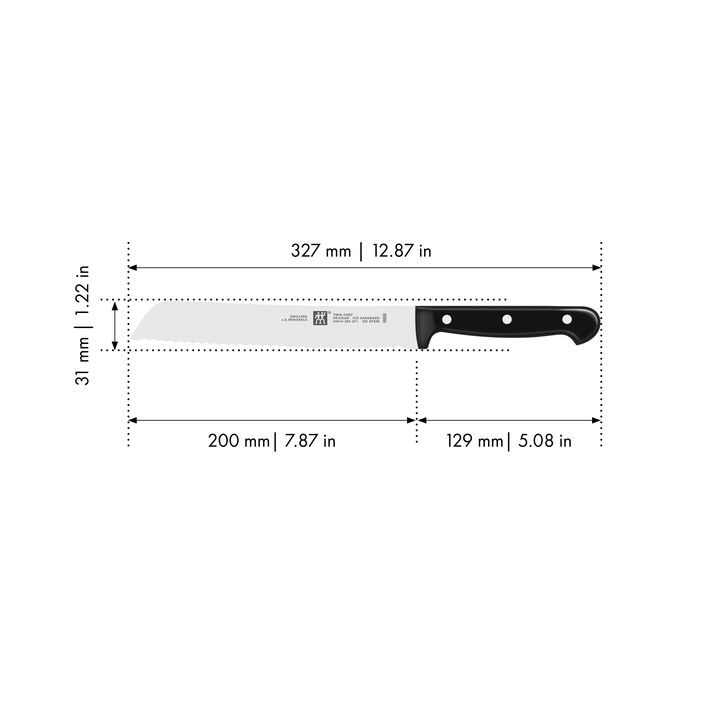TWIN Chef 2, Brotmesser 20 cm, Wellenschliff, large 4