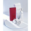 CLASSIC, 5-pc, Leather Manicure Pedicure Set With Nail Clippers, Red, small 9