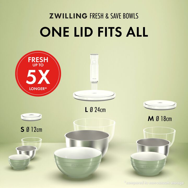 Fresh & Save BOWLS, Deksel voor vacuümkom L / 24 cm, Wit, large 4