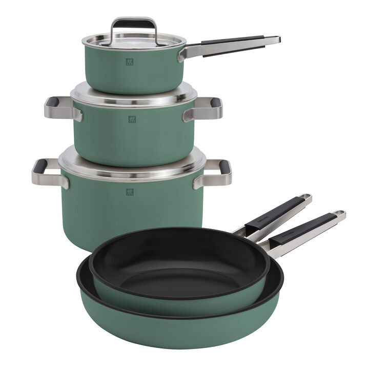 Pure, 8-pc Stainless Steel Cookware Set, Green, large 3