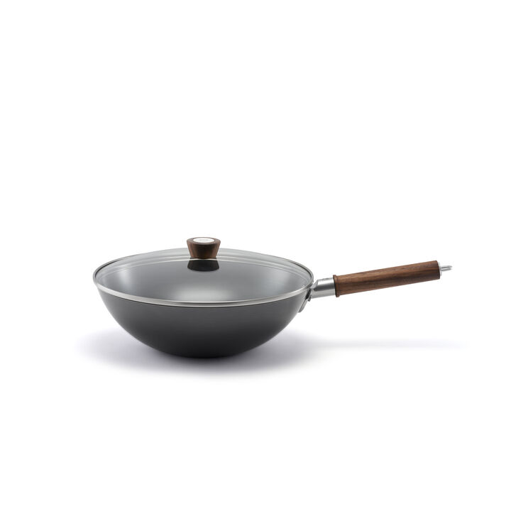 Dragon, 12-inch, Carbon Steel, Wok With Lid, large 1