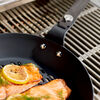 BBQ+, Perforated Carbon Steel Fry Pan with Removeable Handle, small 6