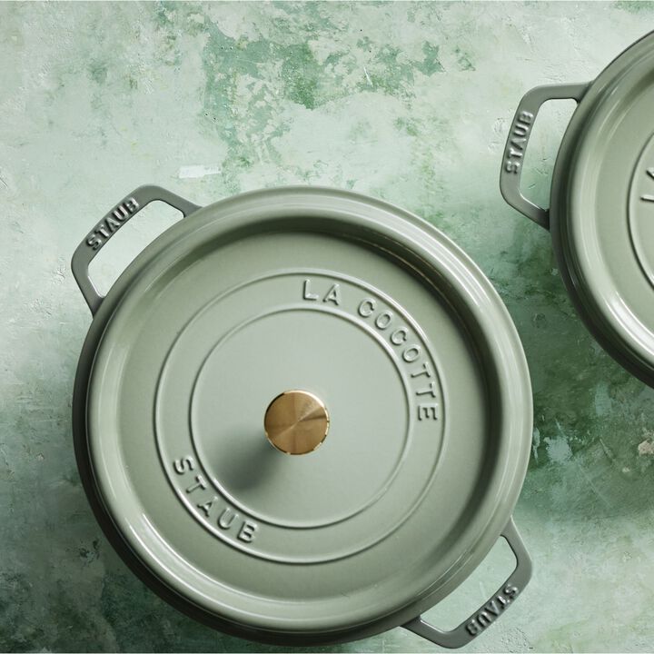 Cast Iron, 7 qt, Round, Dutch Oven, Eucalyptus, large 4