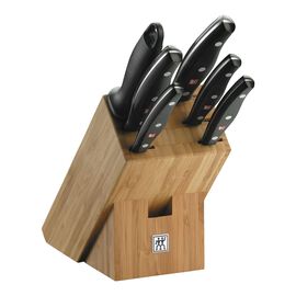 7-pcs, Bloc de couteaux, Noir mat