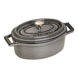 Mini Cocotte 11 cm, Ovale, Gris graphite, Fonte