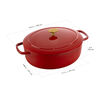 Bellamonte, Cocotte 29 cm, oval, Rot, Gusseisen, small 10