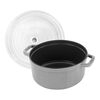 Cast Iron, 4 qt, Round, Glass Lid Dutch Oven, Graphite Grey, small 3