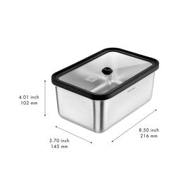 Boîte sous vide L, Acier inoxydable, Argent