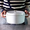Cast Iron, 4 qt, Round, Dutch Oven, Pure White, small 2