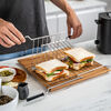 ENFINIGY, Set de grille-pain, grille pour sandwichs & viennoiserie, 4-pcs., argent / blanc, Acier, small 2