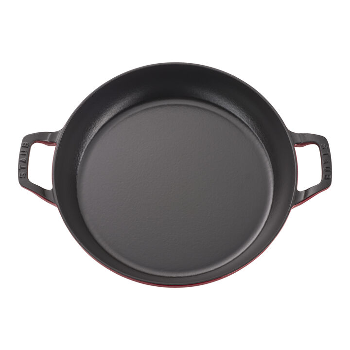 Cast Iron, 3.5 qt, Braiser With Glass Lid, Cherry, large 3