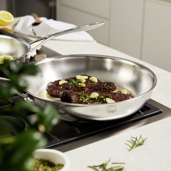 Industry, 2-pc Stainless Steel Fry Pan Set, large 4