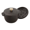 La Cocotte, 725 ml cast iron round Rice cocotte, black, small 9