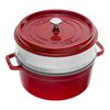 La Cocotte, Cocotte con vaporera 26 cm, redondo, Cereza, Hierro fundido, small 1