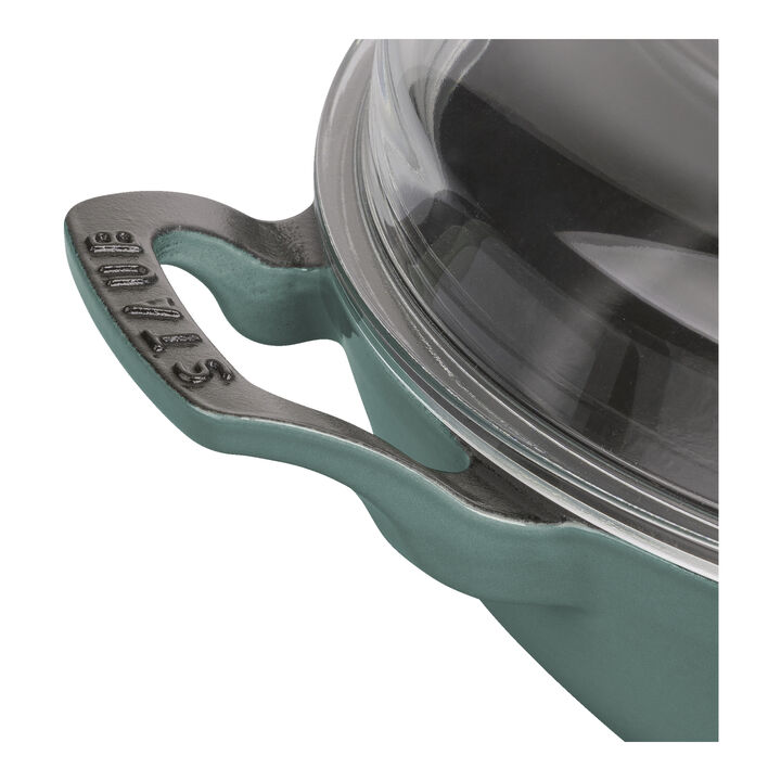 Cast Iron, 3.5 qt, Braiser With Glass Lid, Eucalyptus, large 3