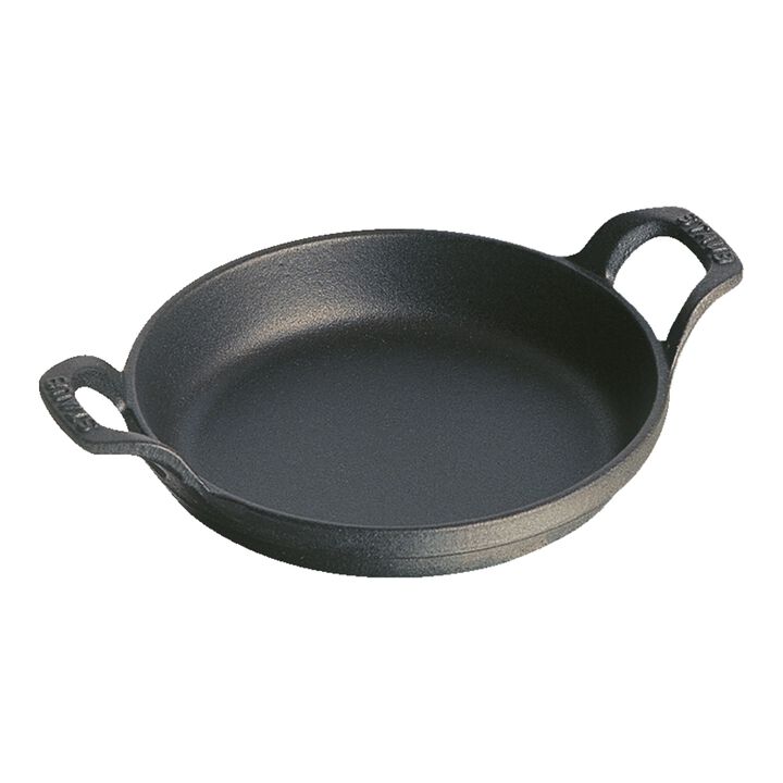 Cast Iron, 4.5-inch, Round, Mini Gratin Baking Dish, Matte Black, large 1
