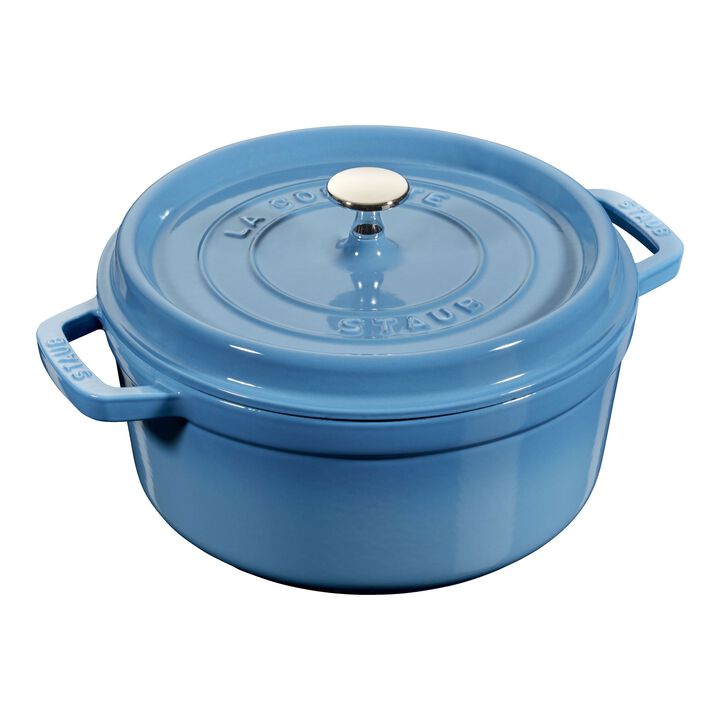 La Cocotte, 4 qt, Round, Cocotte, French Blue, large 1