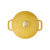 La Cocotte, 1.1 l cast iron round French oven marguerite, citron, small 2