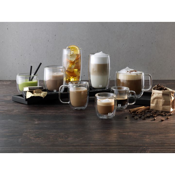 Sorrento Plus, 8 Piece, Latte Mug Set - Value Pack, transparent, large 3