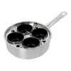 Specialties 3, Pocheuse &agrave; &oelig;ufs 4 inserts 18 cm, Inox 18/10, Argent&eacute;, small 11