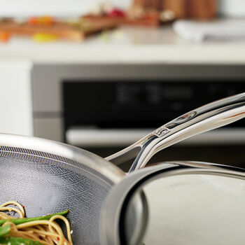 Wok Tava Kapaklı | 18/10 Paslanmaz &Ccedil;elik | Metalik Gri | 30 cm,,large 10