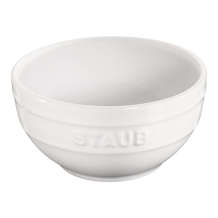 Ceramique, 14 cm ceramic round Bowl, white, large 2