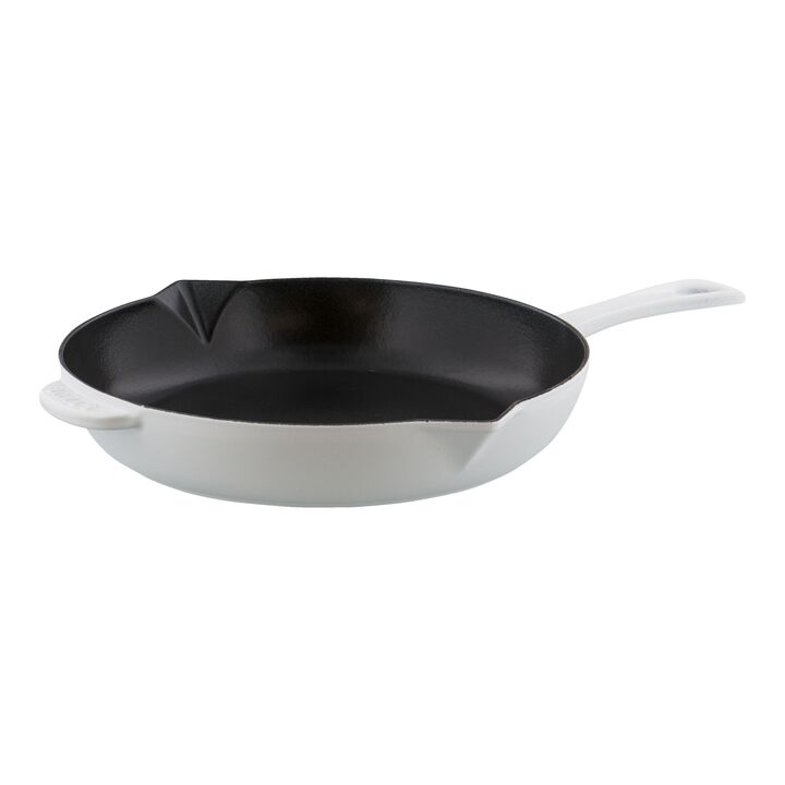 Cast Iron, 10-inch, Fry Pan, Pure White, large 1