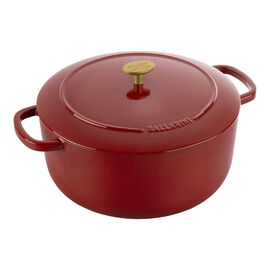 Cocotte 28 cm, rund, Rot, Gusseisen